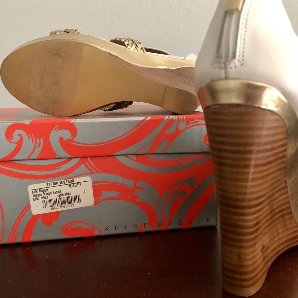 Kelsi Dagger zip-up wedge sandals